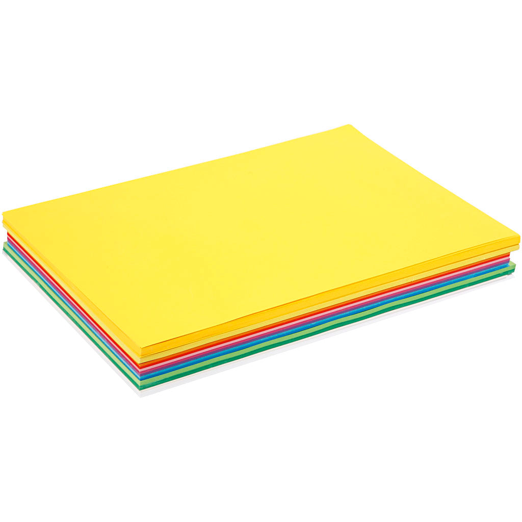 Colortime lentekarton, a3, vel 297x420 mm, 180 gr, diverse kleuren, 300 div vellen 1 doos