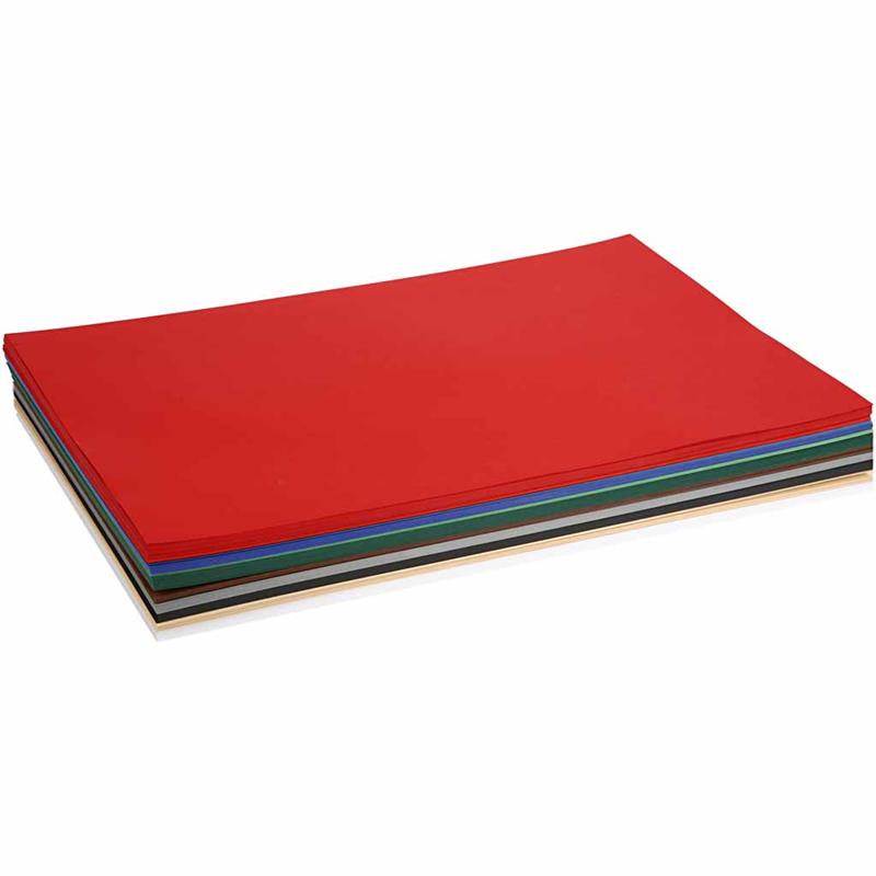 Colortime kerst karton, a2, vel 420x594 mm, 180 gr, diverse kleuren, 300 div vellen 1 doos