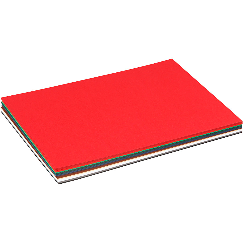 Colortime kerst karton, a5, vel 150x210 mm, 180 gr, diverse kleuren, 60 div vellen 1 doos