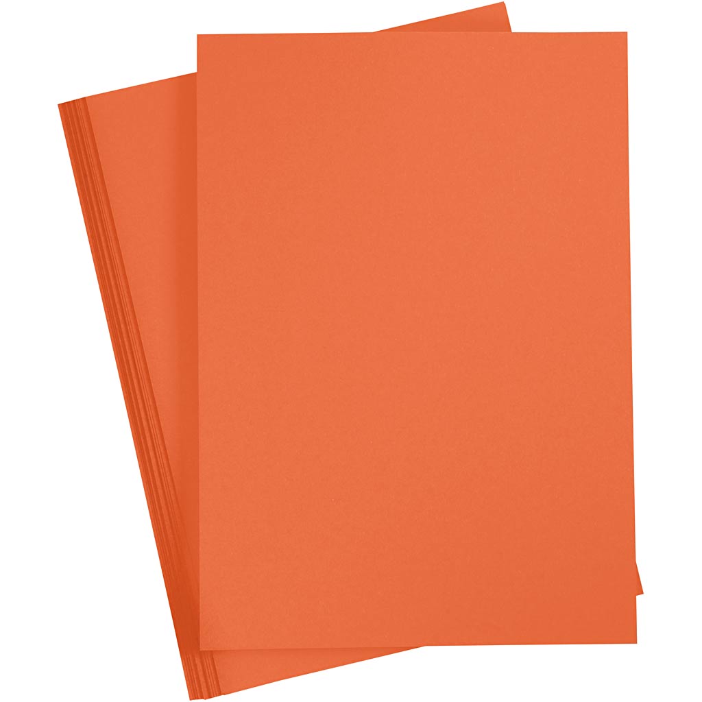 Creativ company gekleurd karton, a3, vel 297x420 mm, 180 gr, oranje, 20 vel 1 doos
