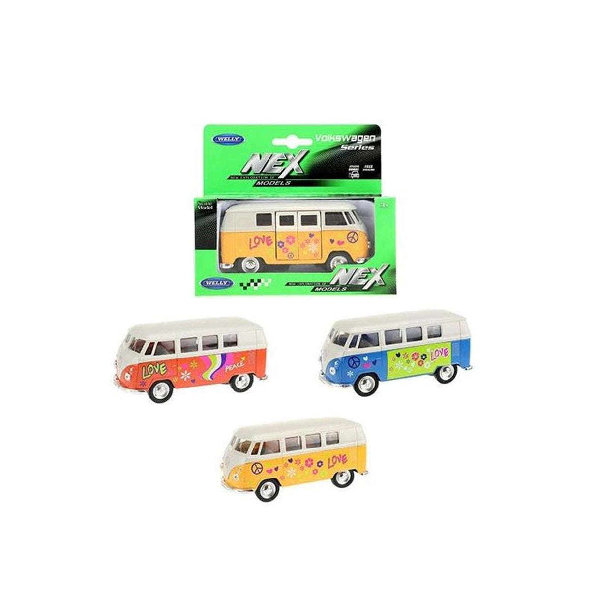 Welly Volkswagen Bus 1963 met Print