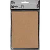 Cards, size 10.5x15 cm, 220 gr, natural, 10 pieces 1 box