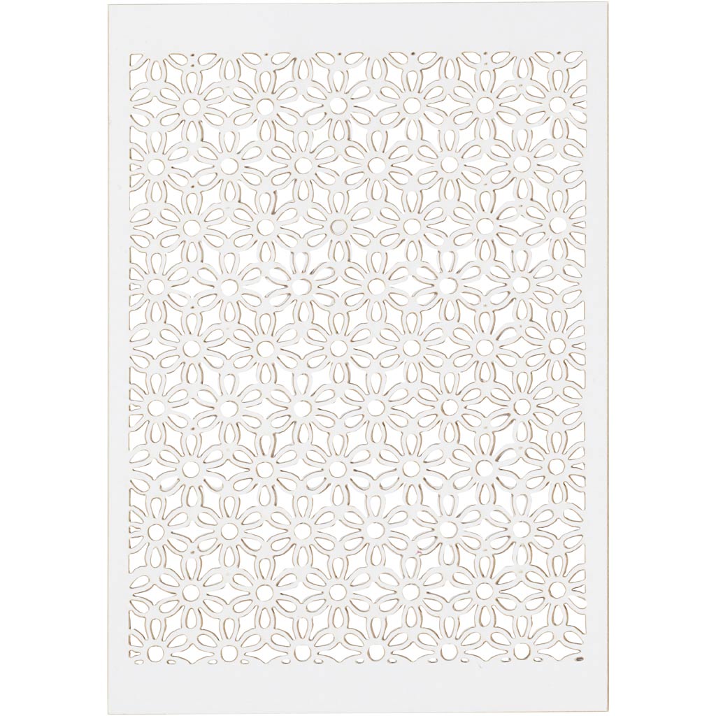Kreativfirma Muster Carton Blume White, 10st.