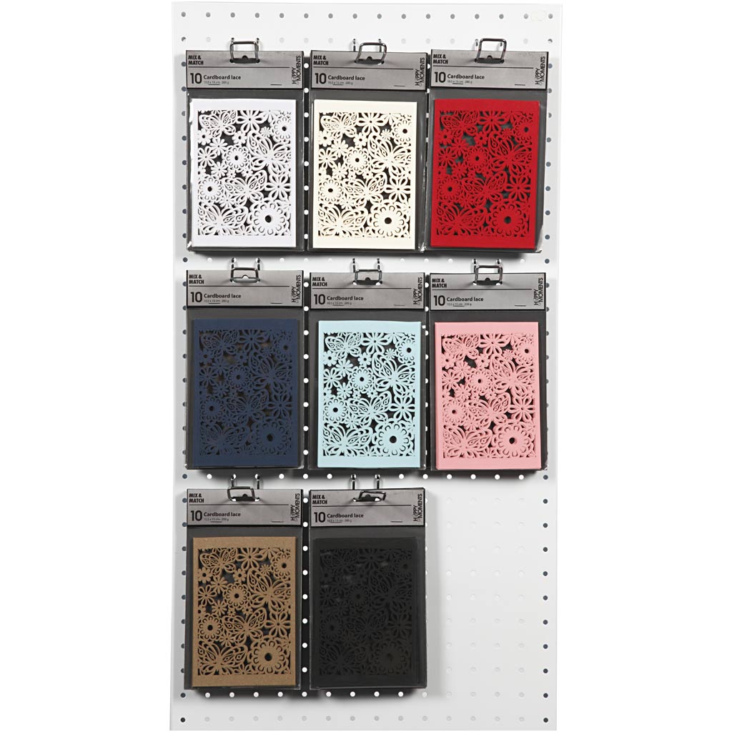 Creativ company patterned cardboard, sheet 10.5x15 cm, 200 g, various colours, 8x10 box 1 box