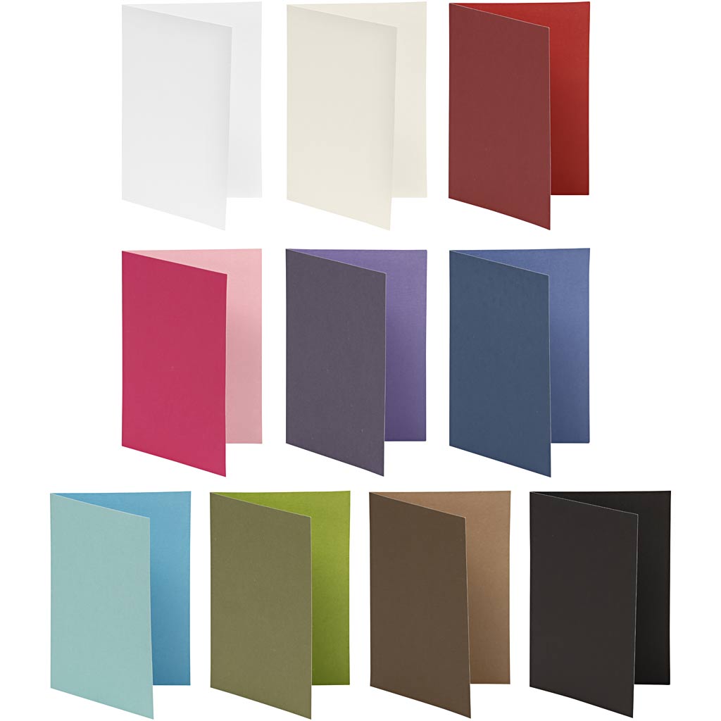 Creative company card, card size 10.5x15 cm, content may vary, 250 gr, various colours, 30 box 1 box