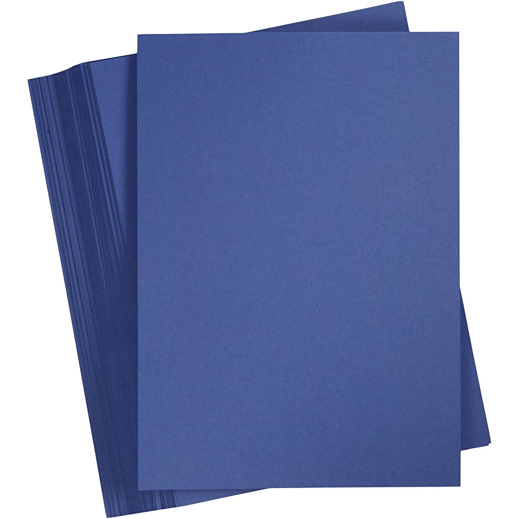 Creativ company gekleurd karton, a4, vel 210x297 mm, 180 gr, donkerblauw, 100 vel 1 doos