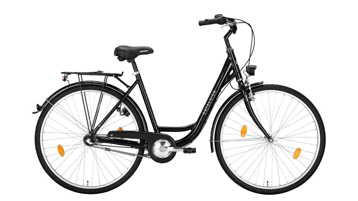 Excelsior city bike road cruiser alu mod. 24 bike excel.road cruiser 28 51 low entry 3sp black