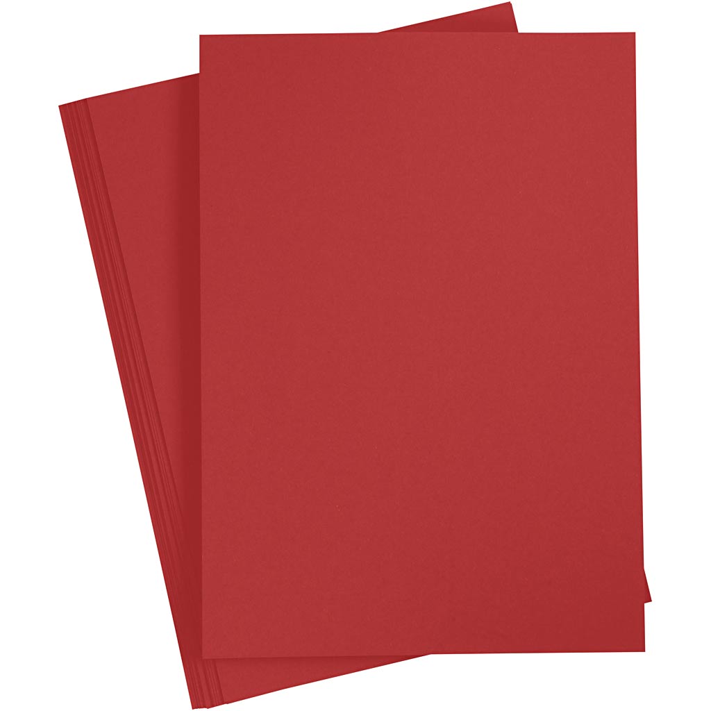 Creativ Company Cardboard Red A4 220G, 10st.