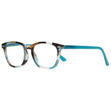 Spectrum reading glasses blue brown 3.50