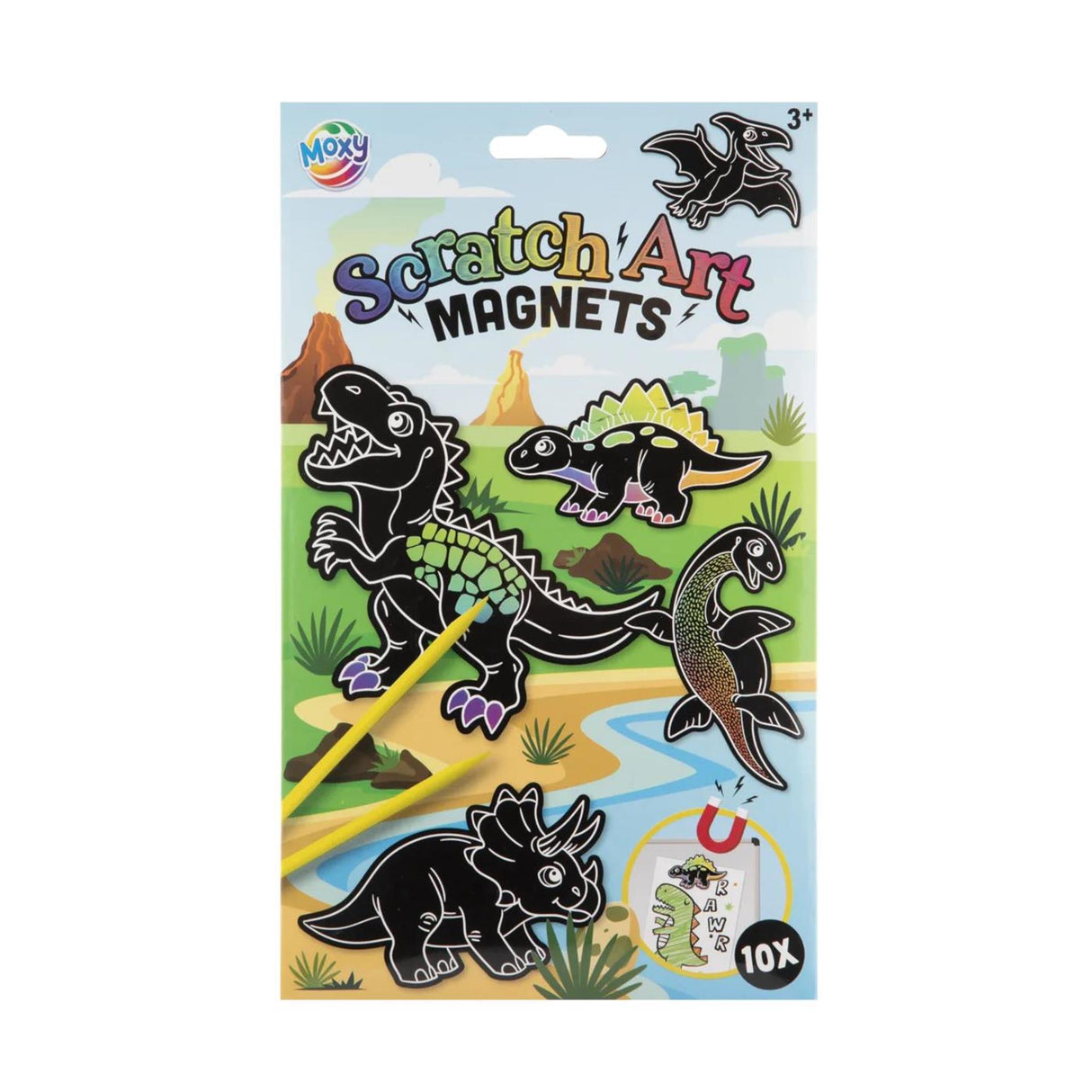 Creative craft group scratch magnets making elves