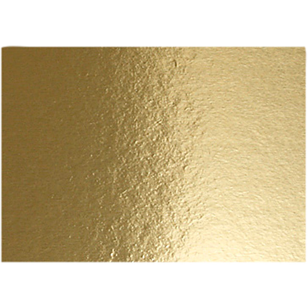 Creativ company metallic foil cardboard, a4, sheet 210x297 mm, 280 gr, gold, 10 sheets 1 box