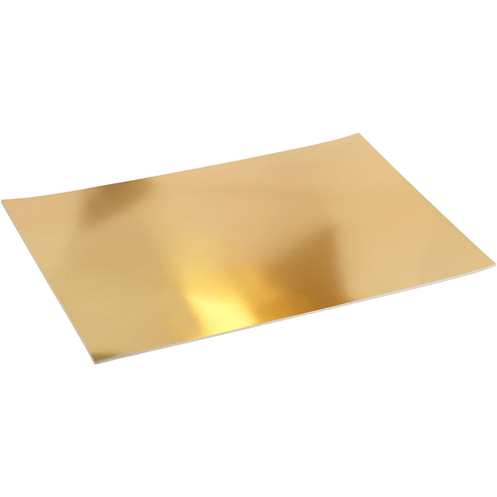 Creativ company metallic foliekarton, a2, vel 420x594 mm, 280 gr, goud, 10 vel 1 doos