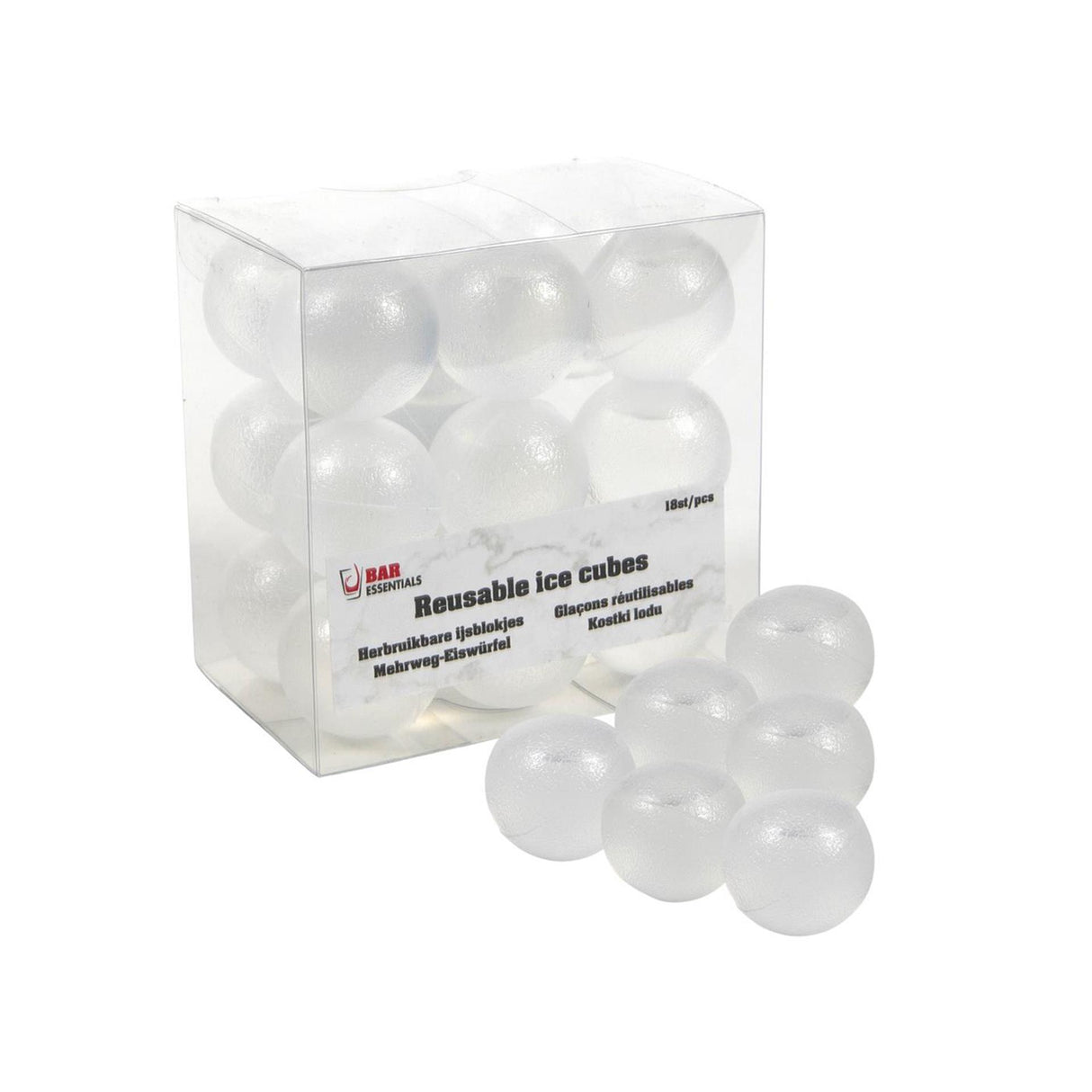 Ijsblokjes bol wit 18 stuks