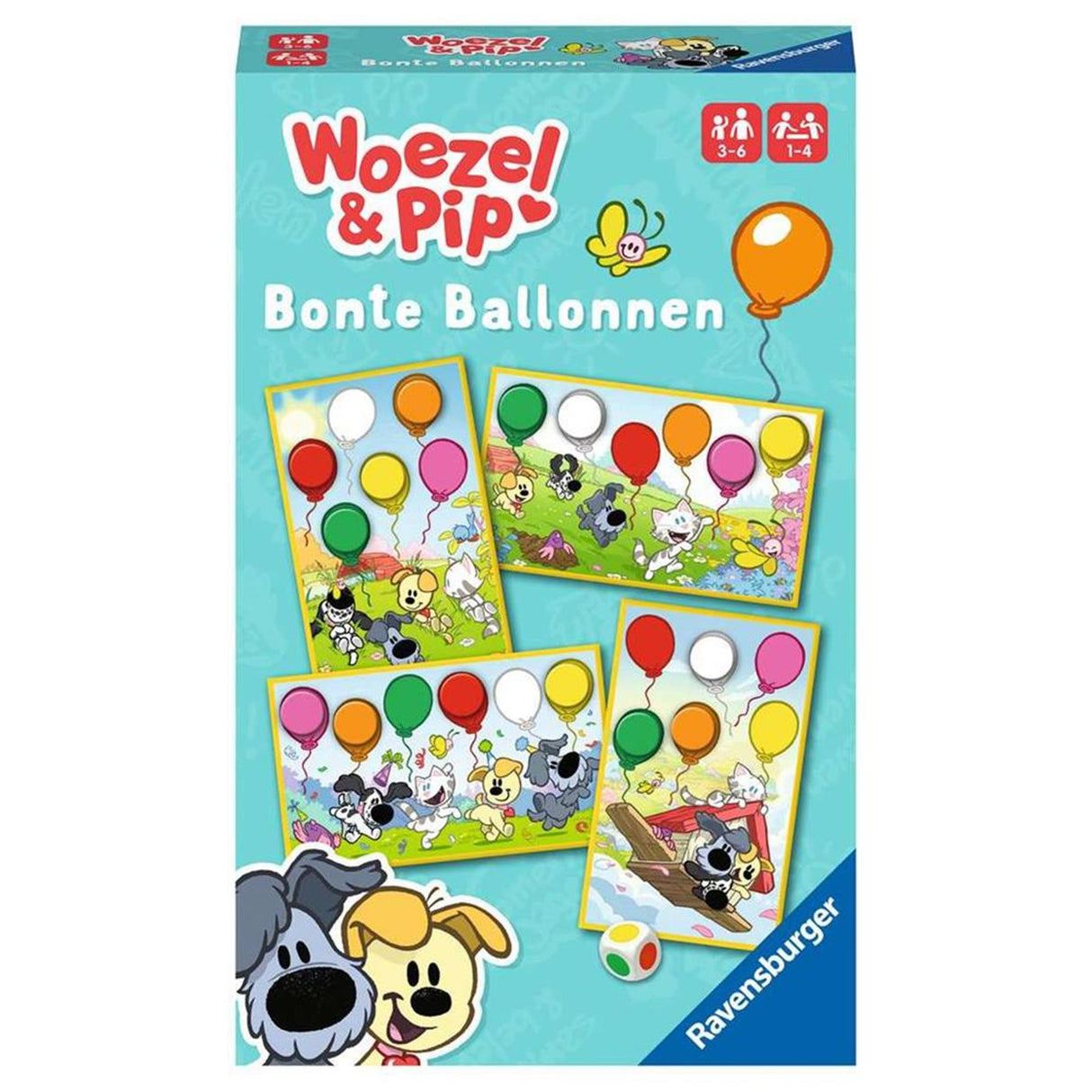 Ravensburger Woezel Pip spalvingi balionai