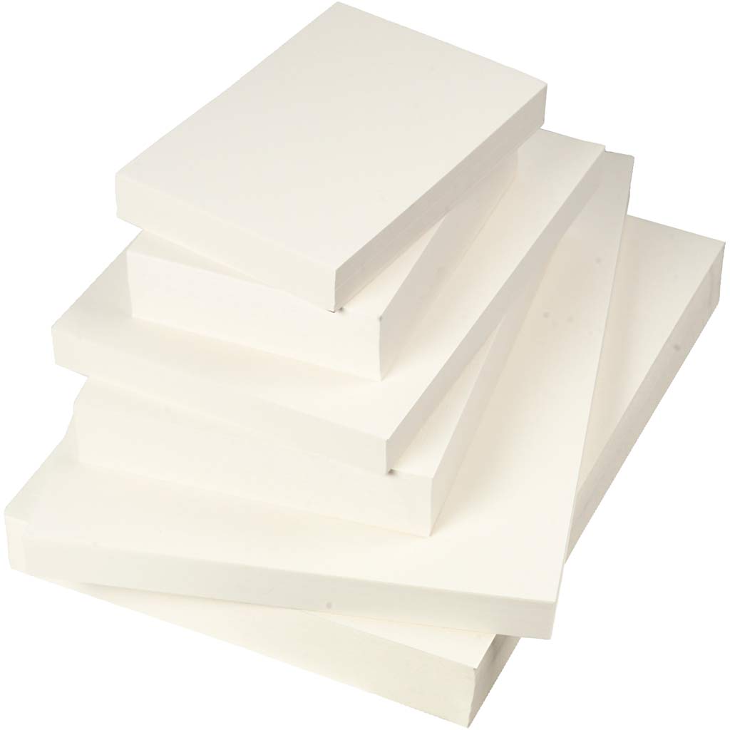 Watercolor paper, a3,a4,a5, 200+300 gr, white, 6x100 sheets 1 box