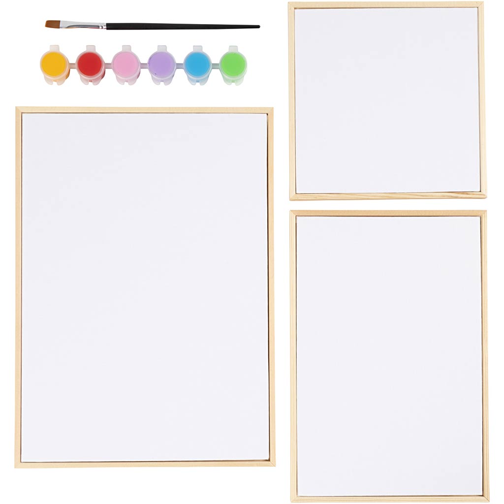 Creativ company set canvas panels, colorful, 1 box