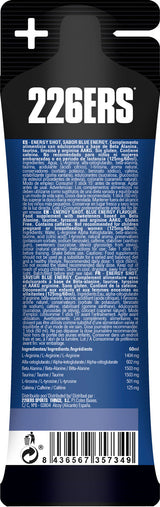 226ers energy shot mid 125mg caffeine blue energy stick 60ml