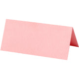 Creative company business cards, size 9x4 cm, 220 g, light red, 20 pieces in a box