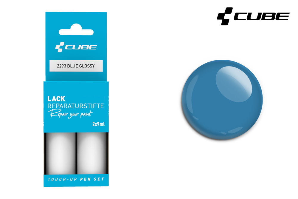 Cube touch-up pen set blue glossy