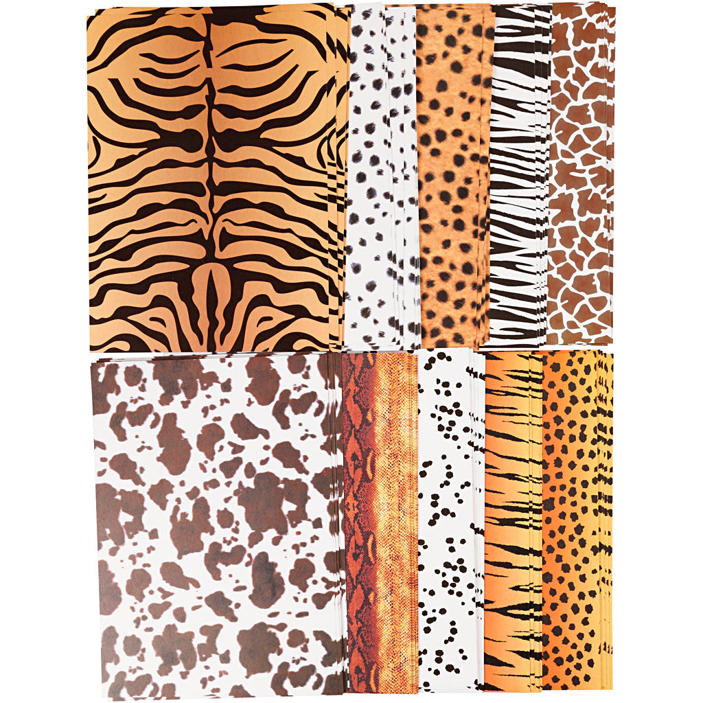 Creativ company diermotieven karton, a4, vel 210x297 mm, 300 gr, 100 vel 1 doos