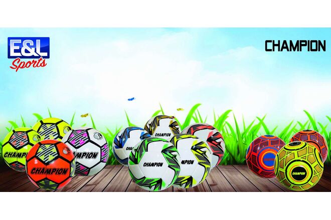 E L Sports Voetbal Champion - Different prints - 320 grams - Size 5