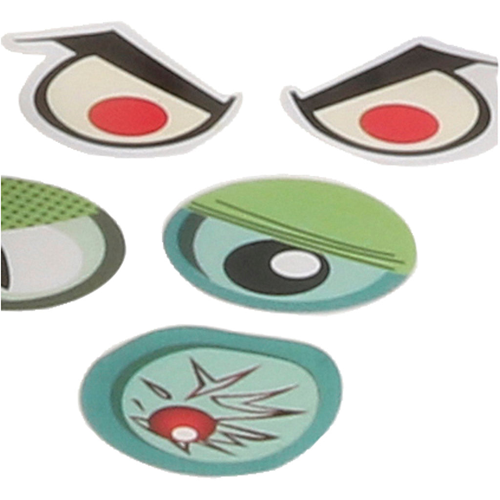Googly eyes, eye mustache, d 17 mm, 2000 pieces 1 box