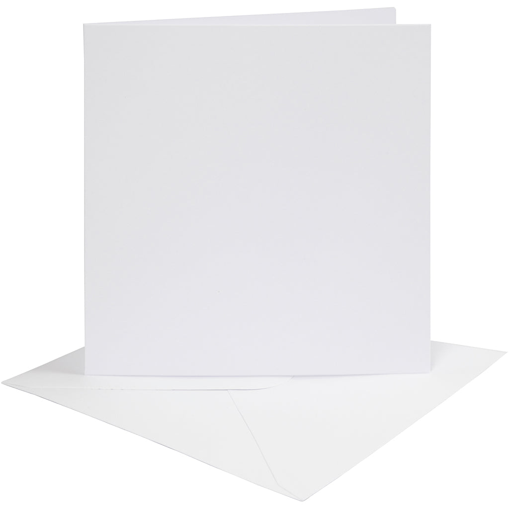 Creativ Company cards and envelopes white, 4st.