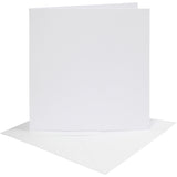 Creativ Company cards and envelopes white, 4st.