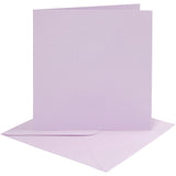 Creativ Company cards and envelopes light purple, 4st.