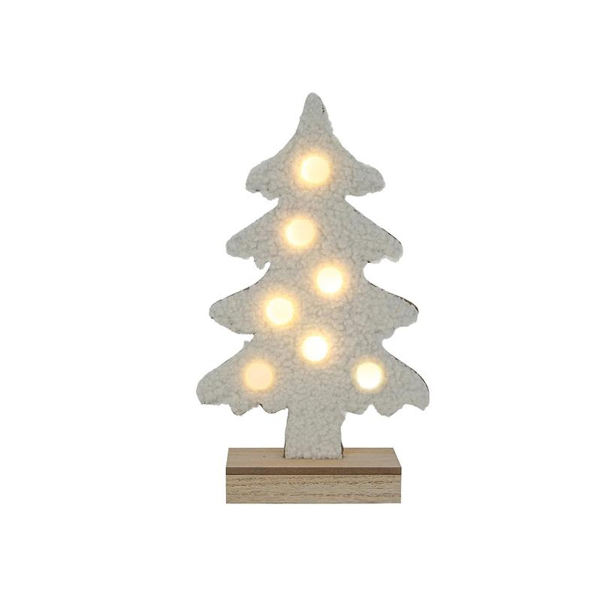 Svenska living kerstboom teddy 7xled creme 27cm