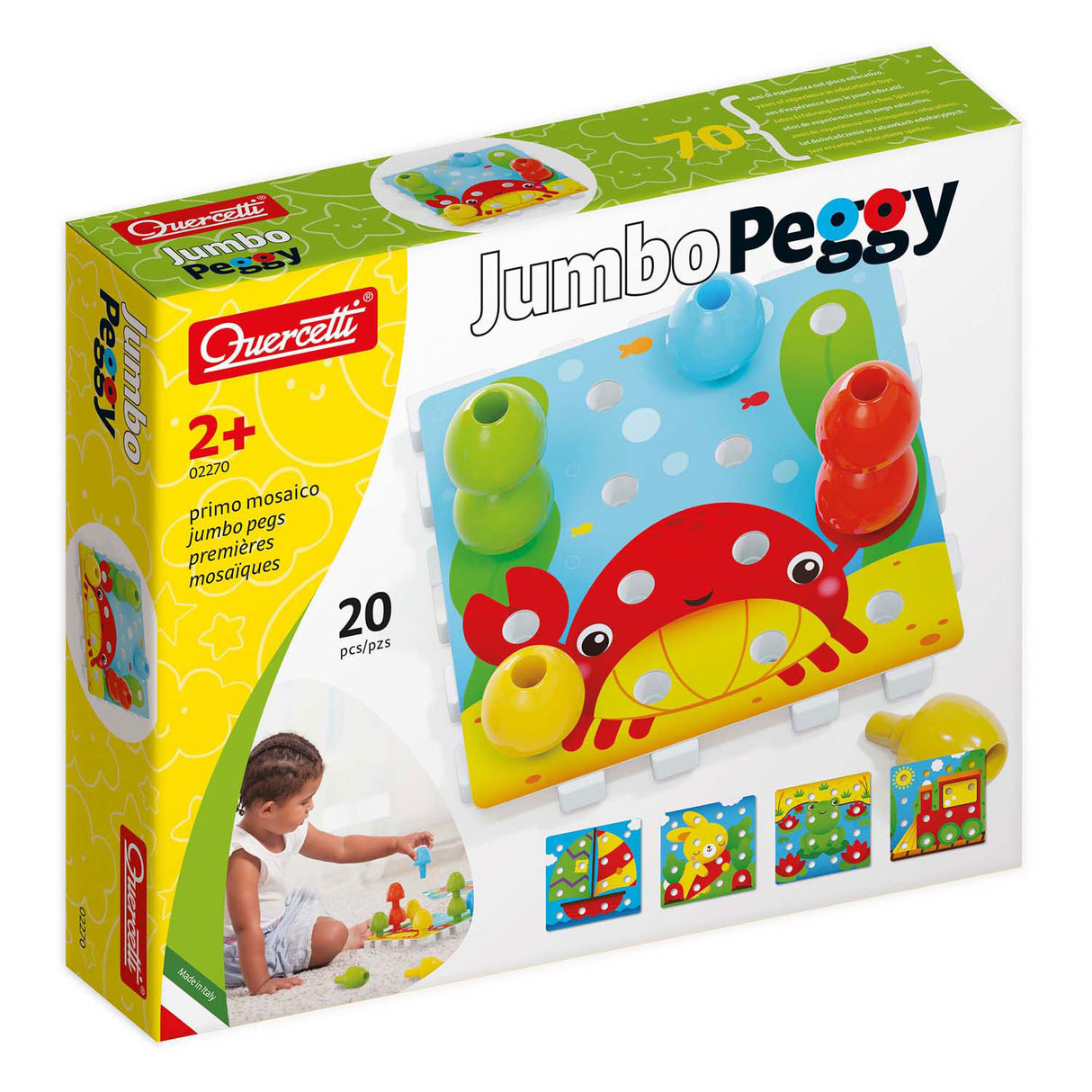 Quercetti Jumbo įdėklai, 20 vnt.