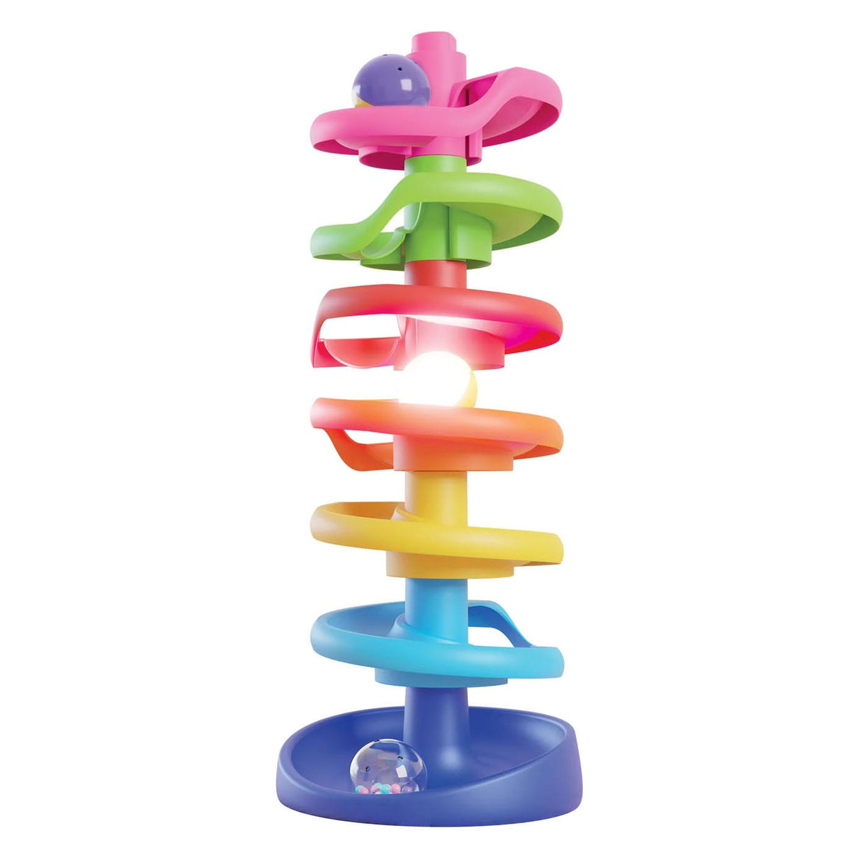 Quercetti Spiral Ball Tower mit leuchtender Ball, 10dlg.