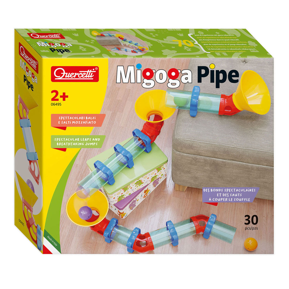 Quercetti Migoga Pipe Kikkerbaan, 30dlg.