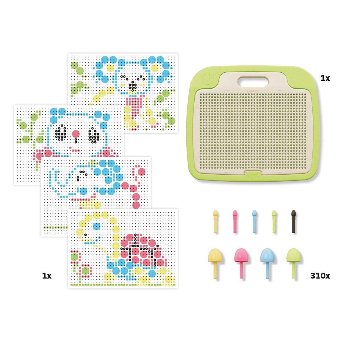 Quercetti fantacolor play eco insert mosaiikki, 310 kpl.