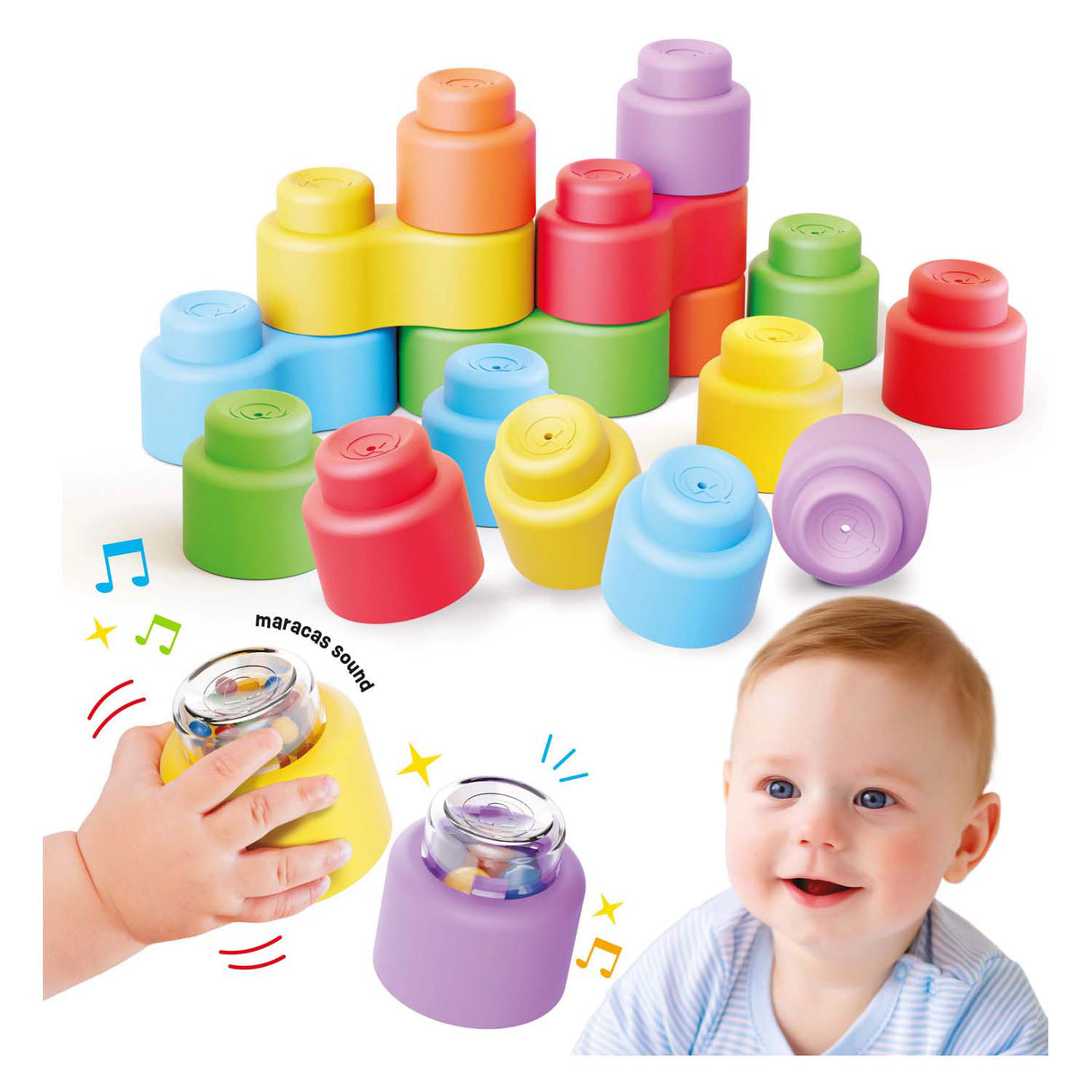 Quercetti Momy Softbausteine mit Sound 18-teilig