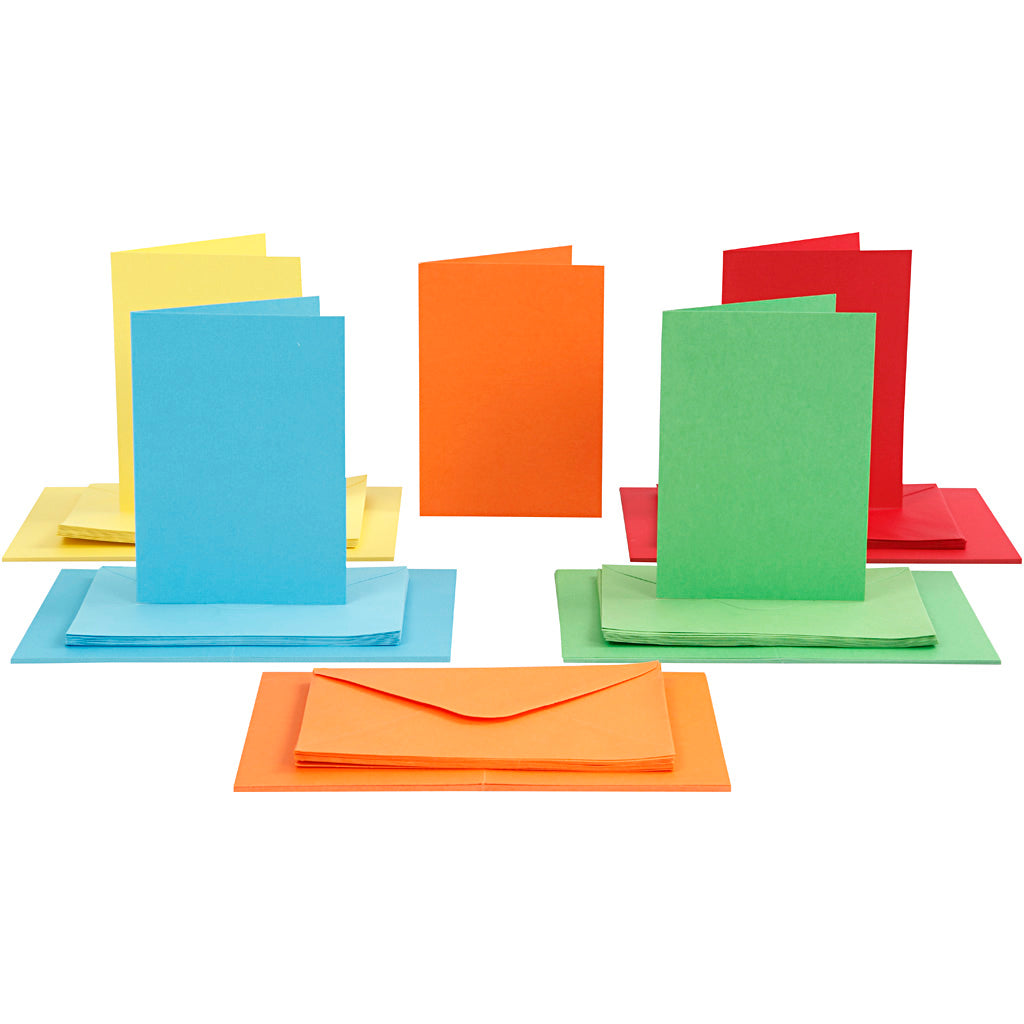 Creativ Company Cards and envelopes various colors, 50 sets