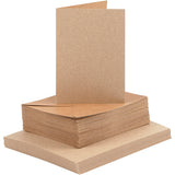 Creativ Company cards and envelopes Naturel, 50 sets