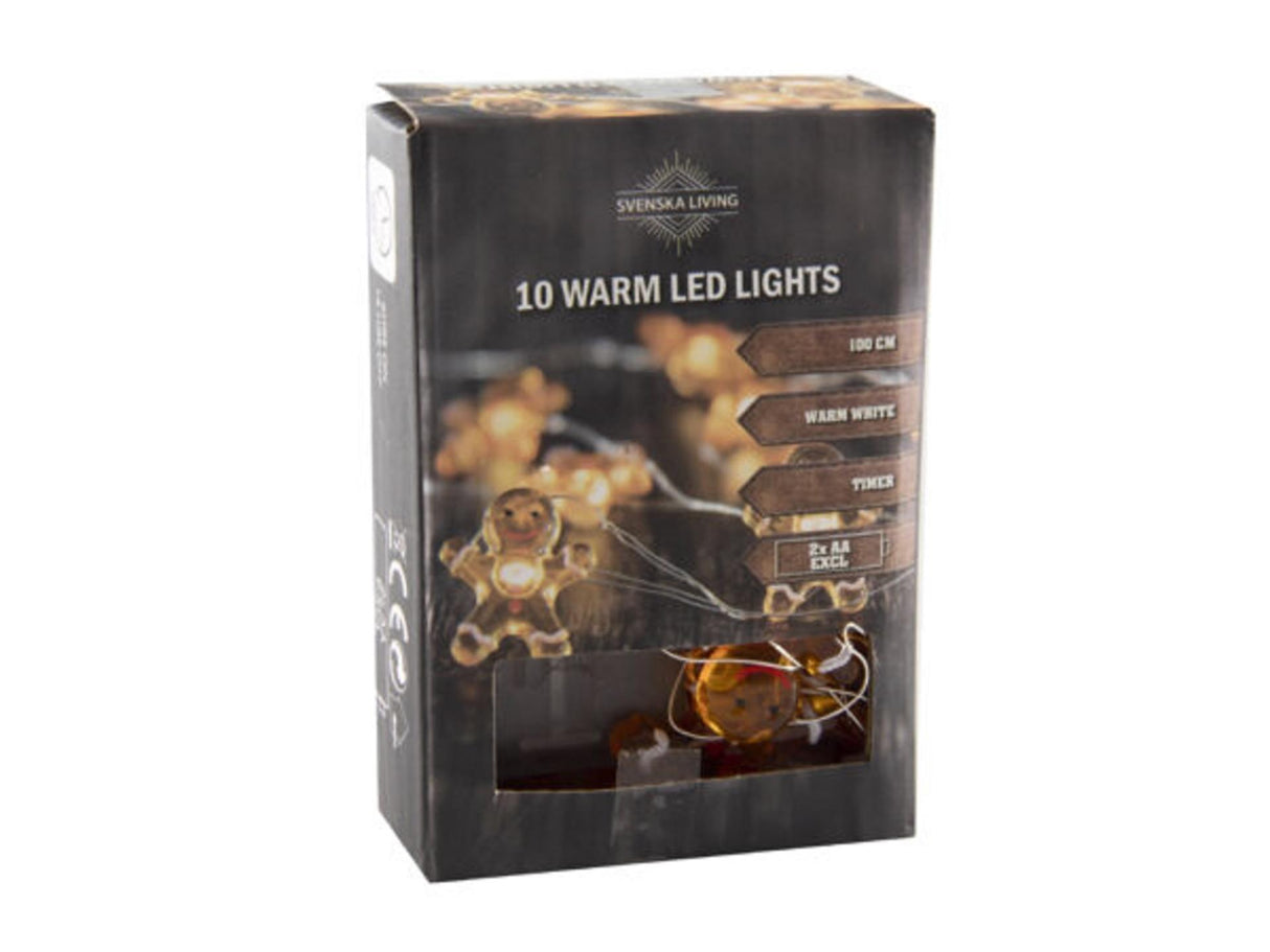 Svenska living strengverlichting peperkoekpop met timer