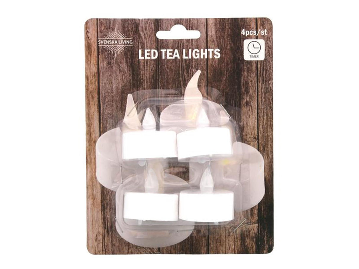 Svenska living theelicht led wit met timer
