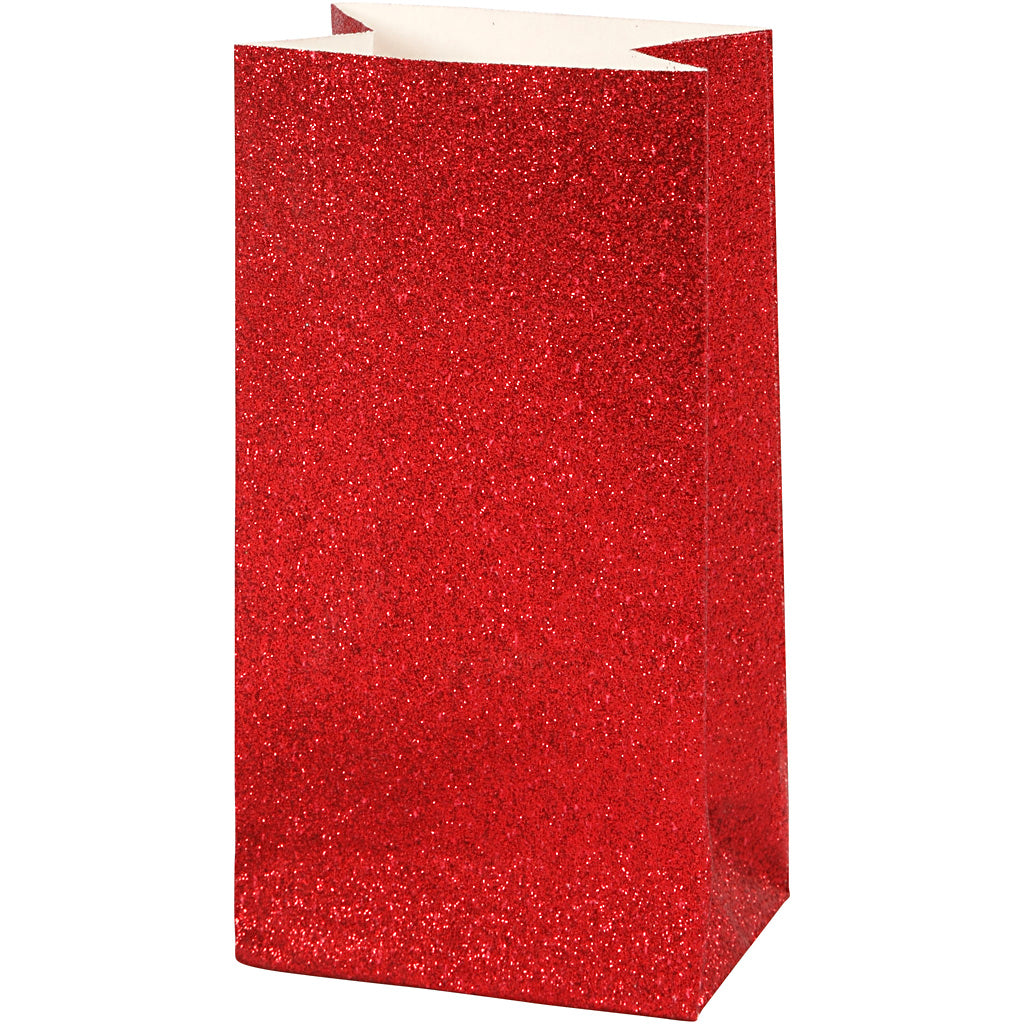 Vivi Gade paper bags, height 17 cm, dimensions 6 x 9 cm, 200 g, red, 8 pieces in a box