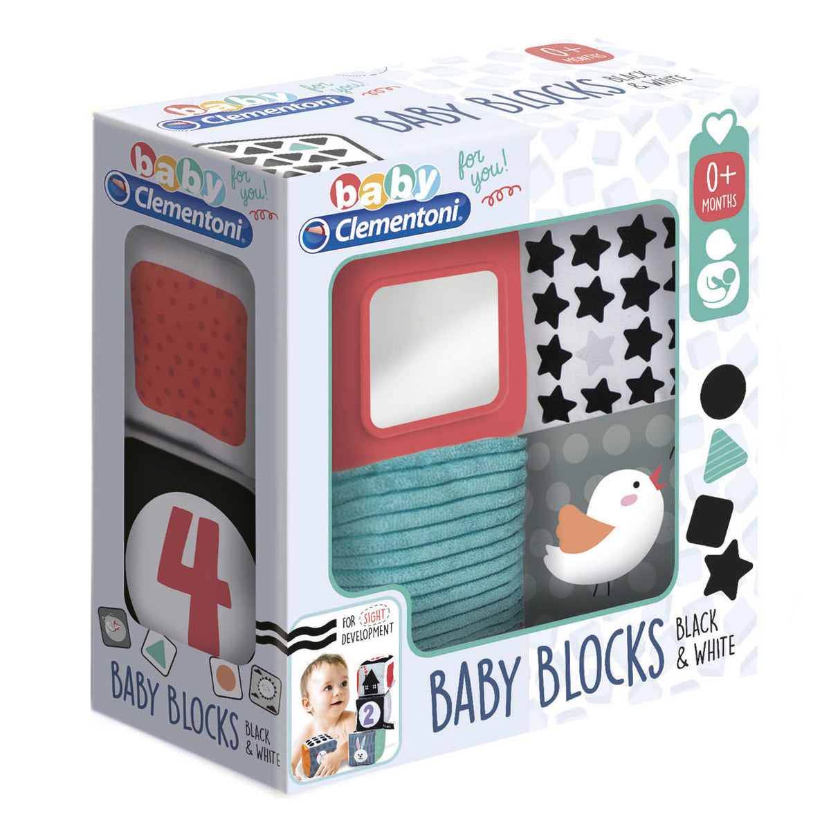 Clementoni Pierwsze miesiące ssały bloki czarnej bieli