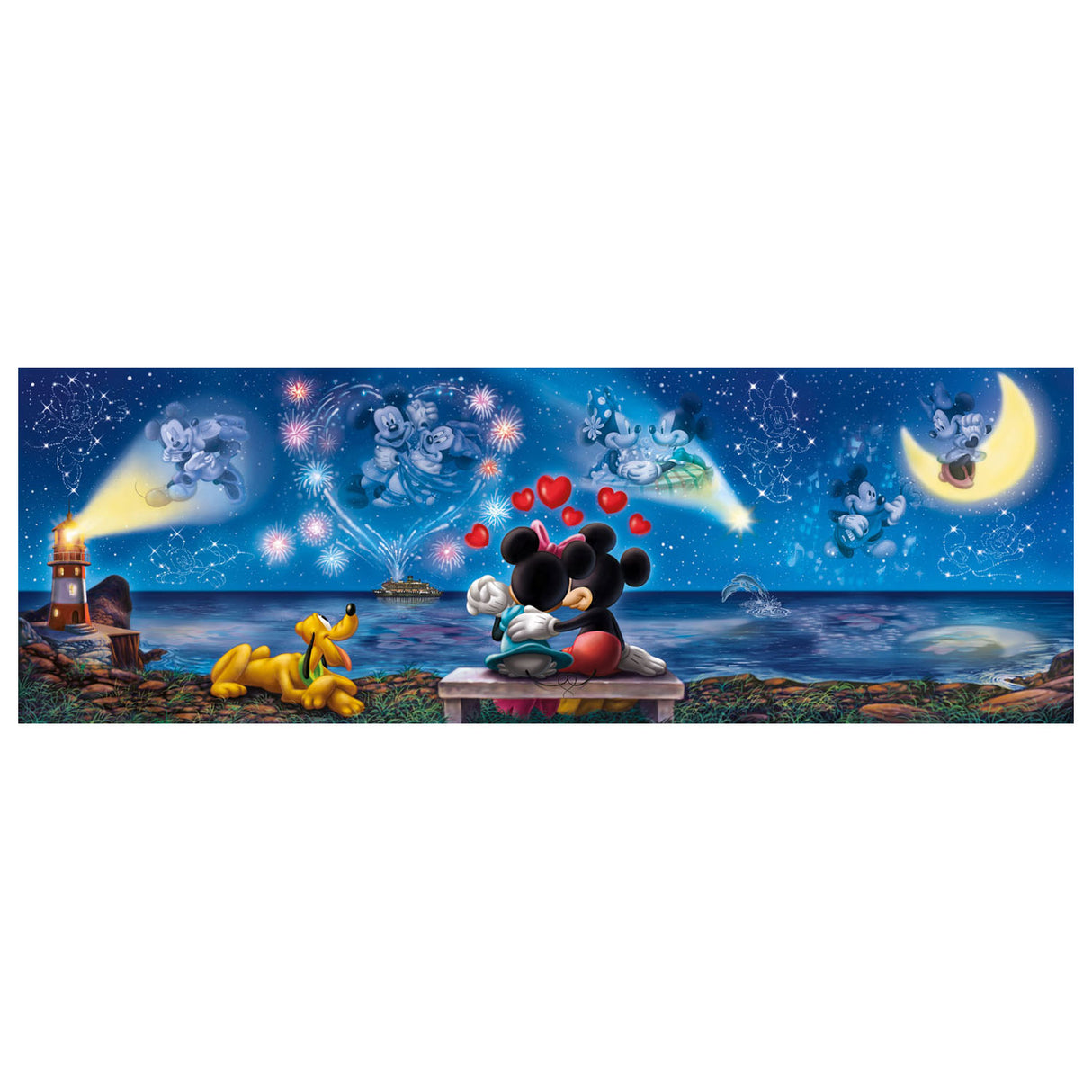 Disney Clementini Panorama Puzzle Mickey Minnie, 1000st.