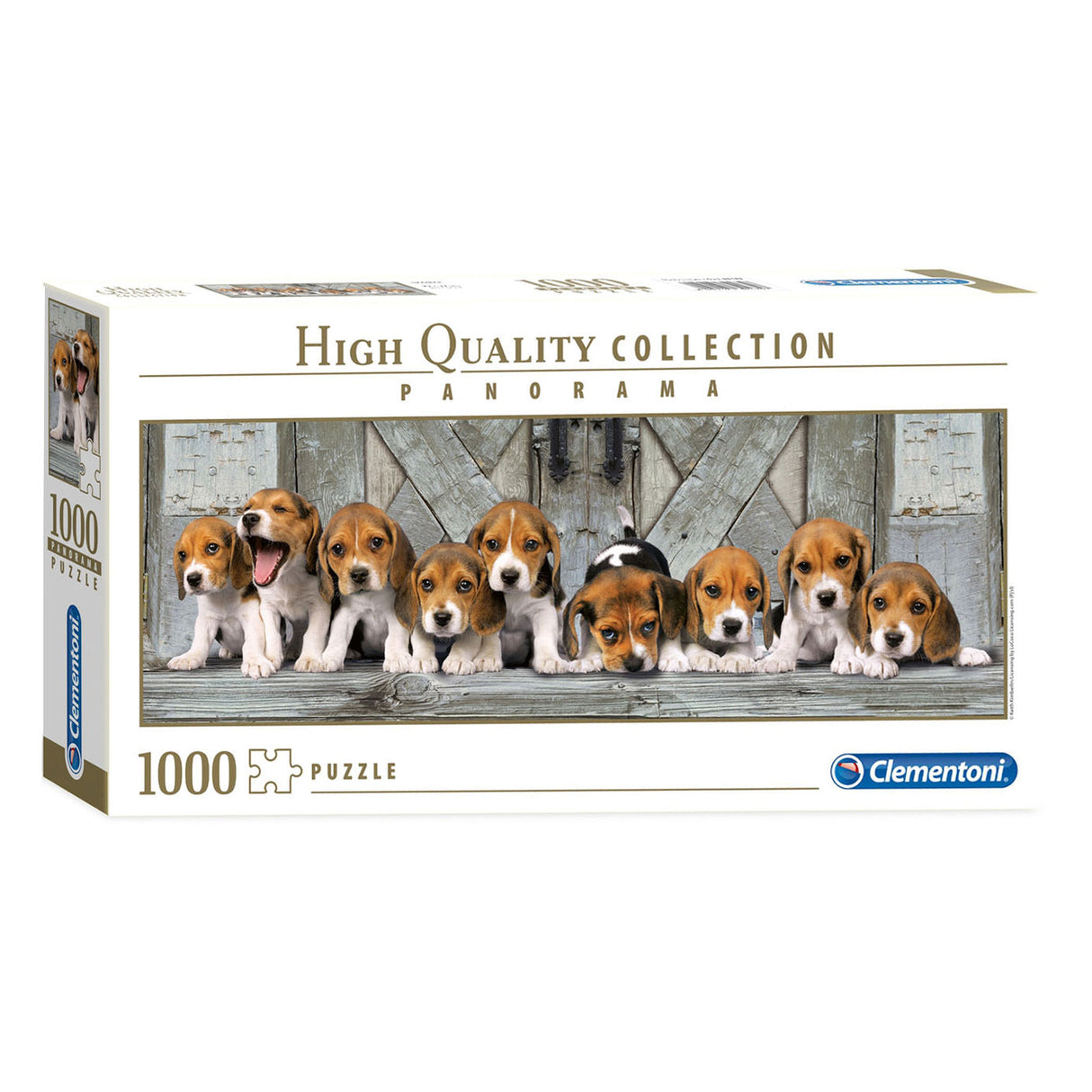 Clementoni panorama puzzle beagles, 1000 pcs.