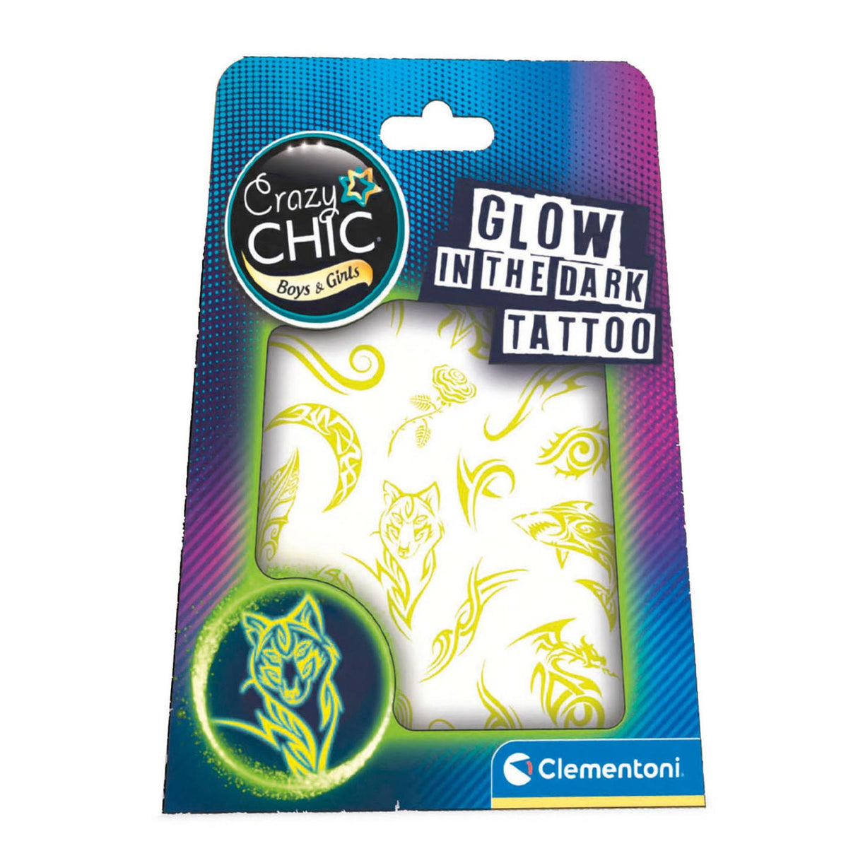 Clementoni Crazy Chic - Urban Tattoos Glow ve tmě