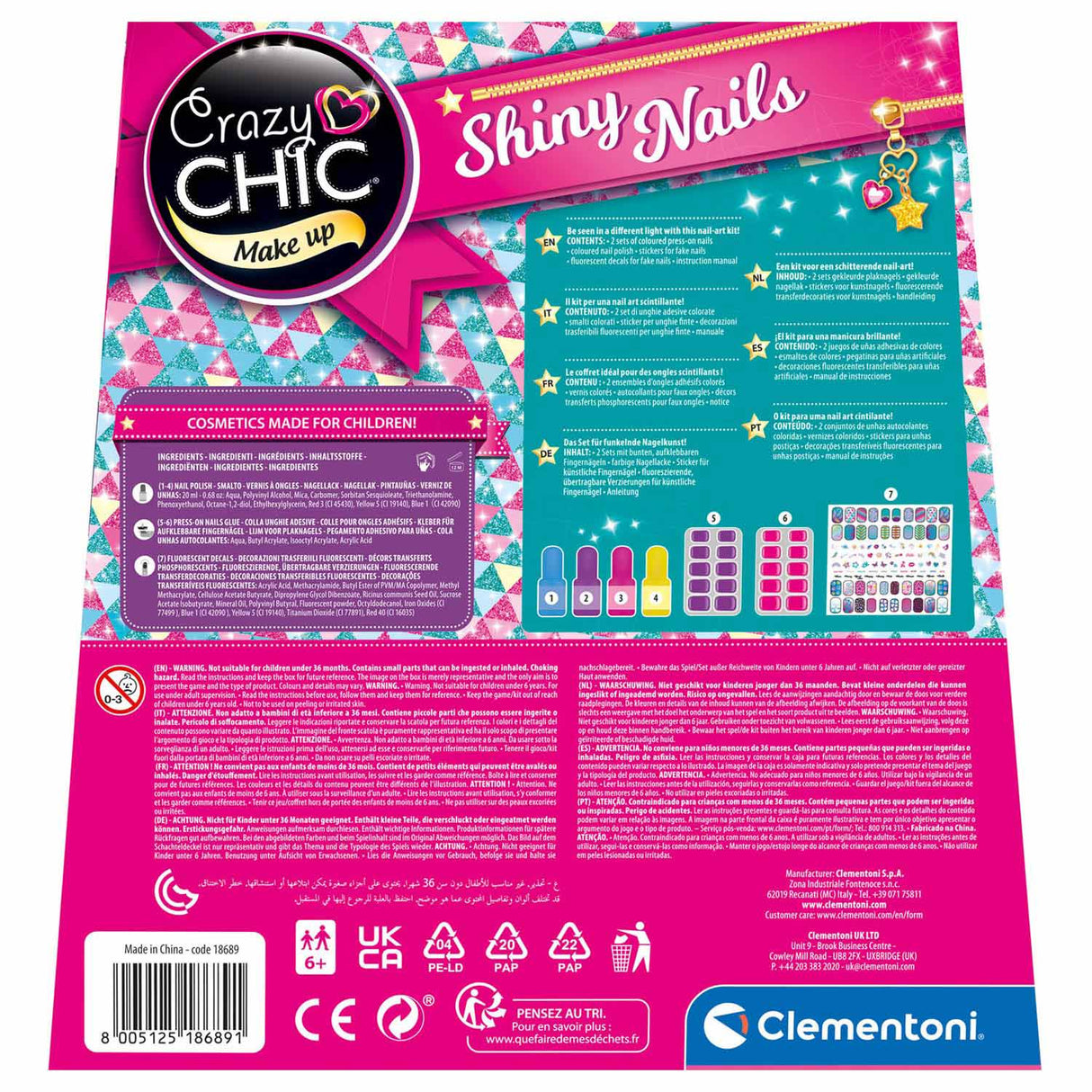 Clementoni crazy chic - fluo nails