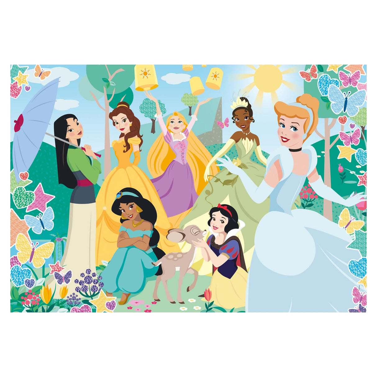 Clementoni Glitter Puzzle Disney Princess, 104st.