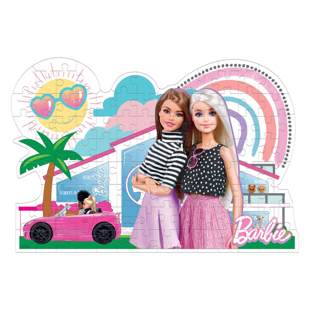 Clementoni jigsaw puzzle Super Color - Barbie Pink Auto, 104st.