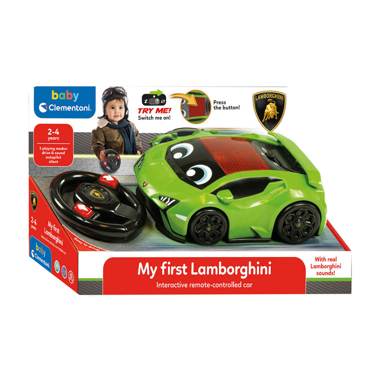 Clementoni baby min første Lamborghini RC Storable Car