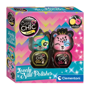 Clementoni crazy chic nail polish yellow pink, 2 pcs.