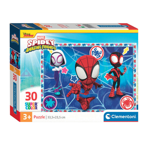 Clementoni jigsaw puzzle super color marvel spidey, 30 pcs.